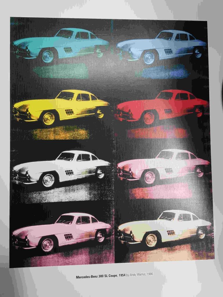 Lamina, litografia num 34: Mercedes-Benz 300 SL Coupe 1954 por Andy Warhol (1986)
