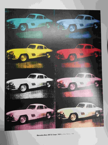 Lamina, litografia num 34: Mercedes-Benz 300 SL Coupe 1954 por Andy Warhol (1986)