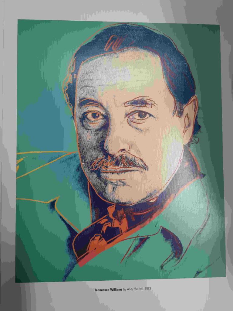 Lamina, litografia num 40: Tennesse Williams por Andy Warhol (1983)