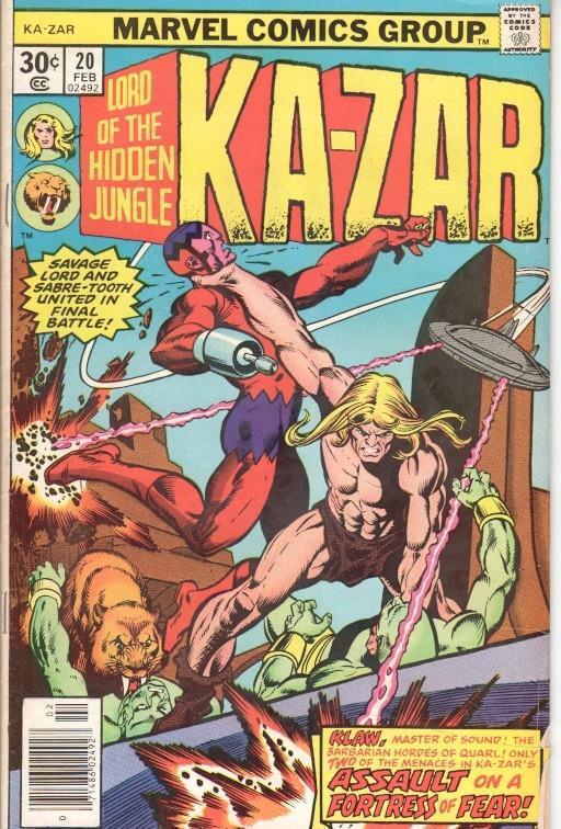 Ka-zar Lord of the Hidden Jungle Vol. 1, No. 20
