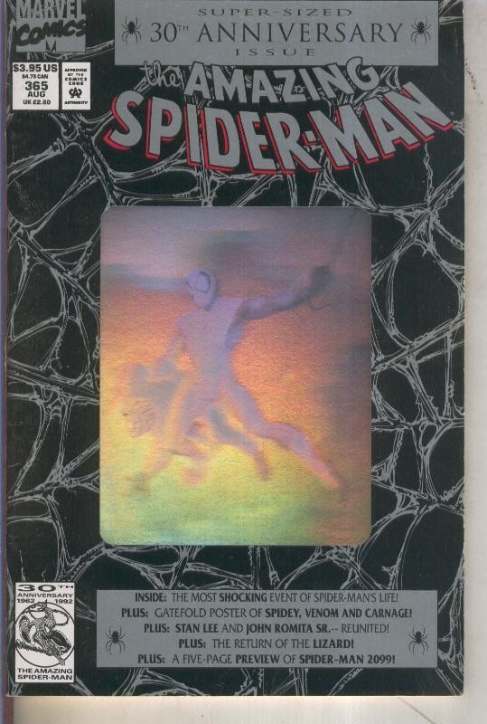 The Amazing Spider-Man volumen 1 numero 365 (1992) , holograma en portada