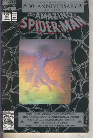 The Amazing Spider-Man volumen 1 numero 365 (1992) , holograma en portada
