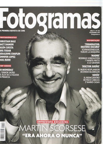 Fotogramas numero 2113, noviembre 2019: Martin Scorsese, era ahora o nunca-