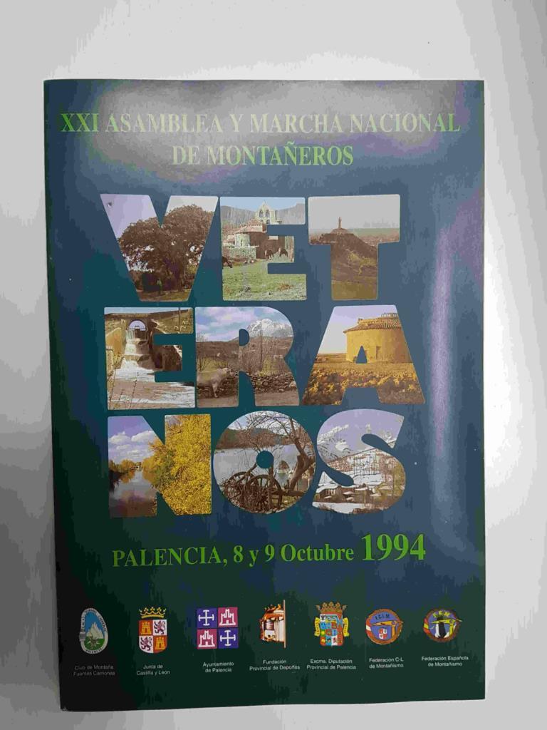 Diptico publicidad: XXI Asamblea y Marcha Nacional de Montañeros. Palencia 8 y 9 Octubre 1994