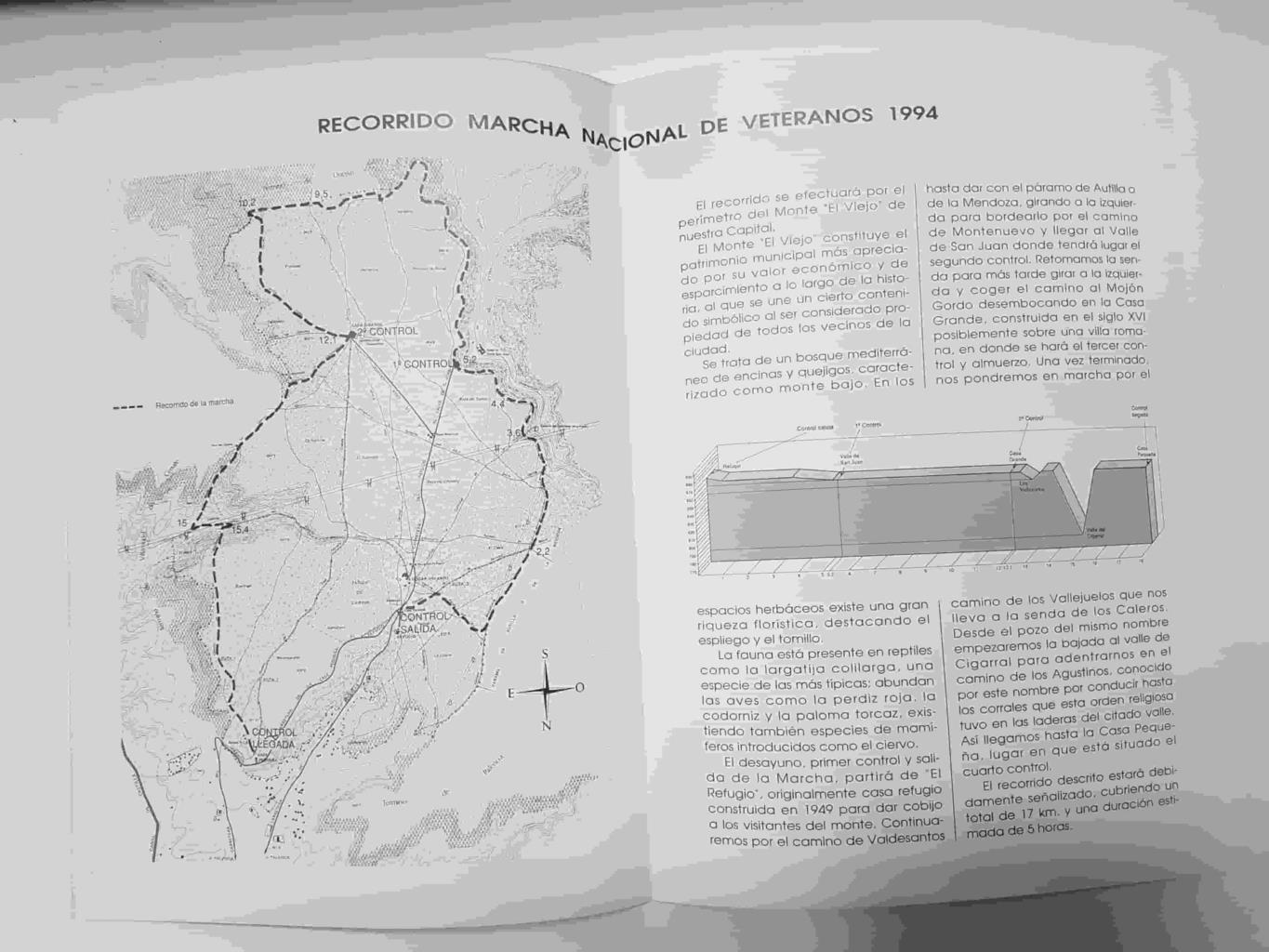 Diptico publicidad: XXI Asamblea y Marcha Nacional de Montañeros. Palencia 8 y 9 Octubre 1994