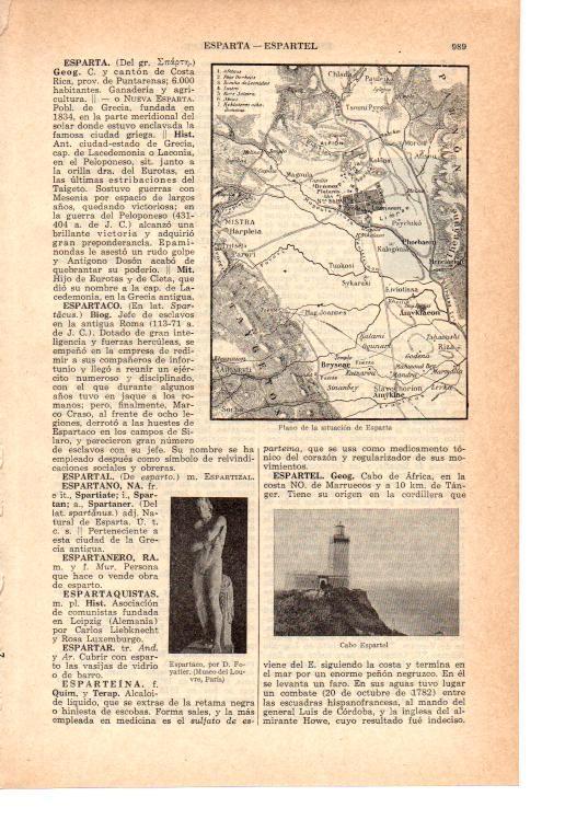 LAMINA 39063: Plano de la situacion de Esparta, Grecia