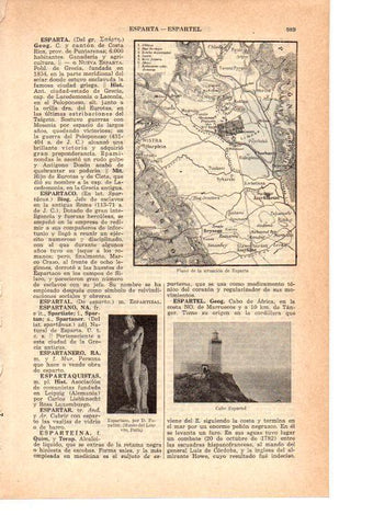 LAMINA 39063: Plano de la situacion de Esparta, Grecia