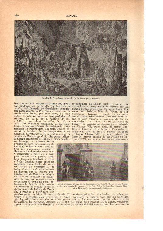 LAMINA 39055: Batalla de Covadonga 