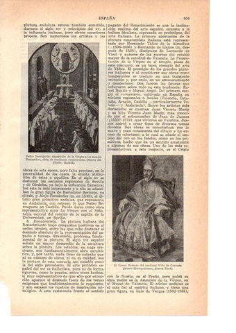 LAMINA 39049: Aparicion de la Virgen, por Berruguete