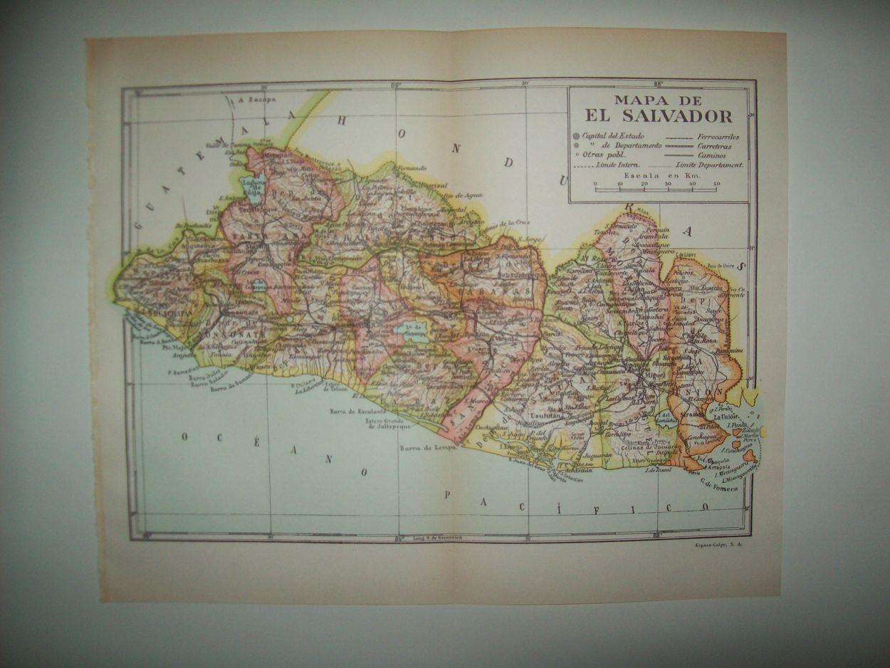LAMINA 39079: Mapa de El Salvador