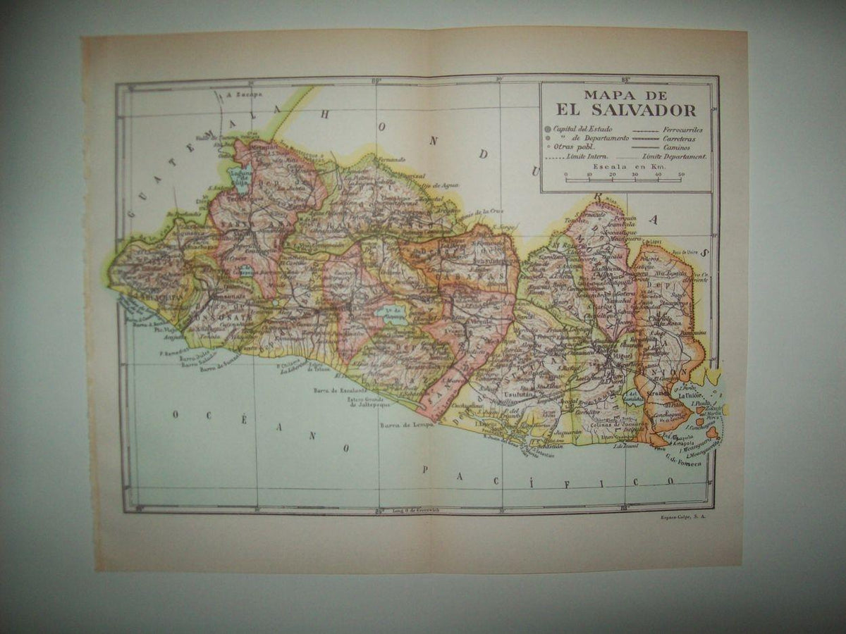 LAMINA 39079: Mapa de El Salvador