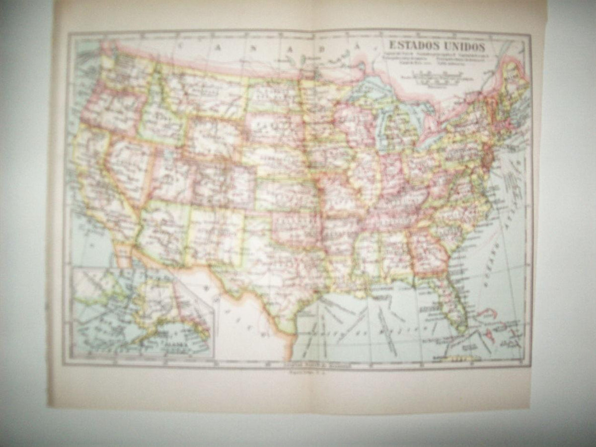LAMINA 39077: Mapa de Estados Unidos