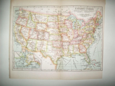 LAMINA 39077: Mapa de Estados Unidos
