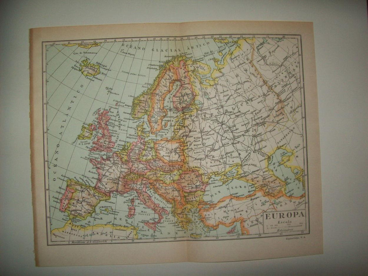 LAMINA 39076: Mapa de Europa