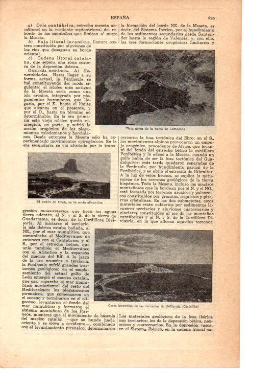 LAMINA 38999: Bahia de Cartagena y costas de Peñiscola