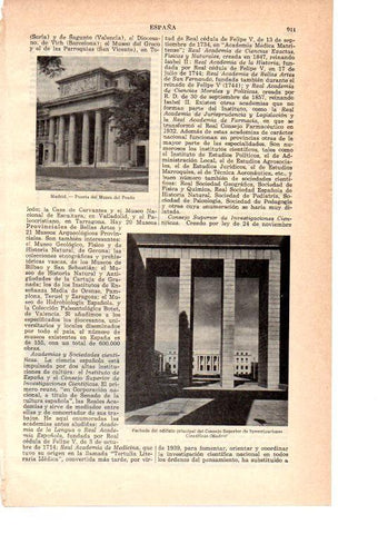 LAMINA 39033: Puerta del Museos del Prado y CSIC, Madrid