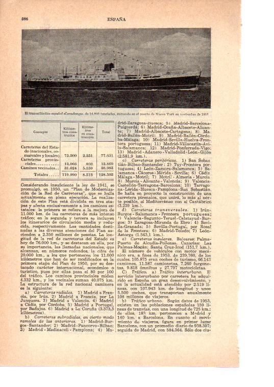 LAMINA 39020: El Covadonga en el puerto de Nueva York en 1953