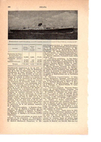 LAMINA 39020: El Covadonga en el puerto de Nueva York en 1953