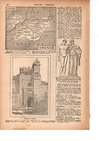 LAMINA 39168: Mapa de la provincia de Orense