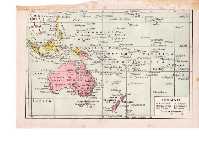 LAMINA 39165: Mapa de Oceania