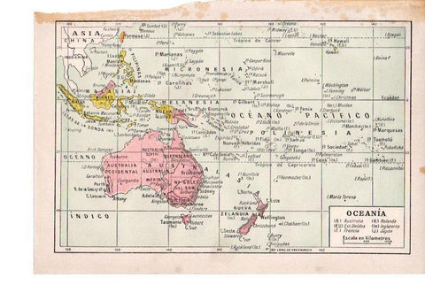 LAMINA 39165: Mapa de Oceania