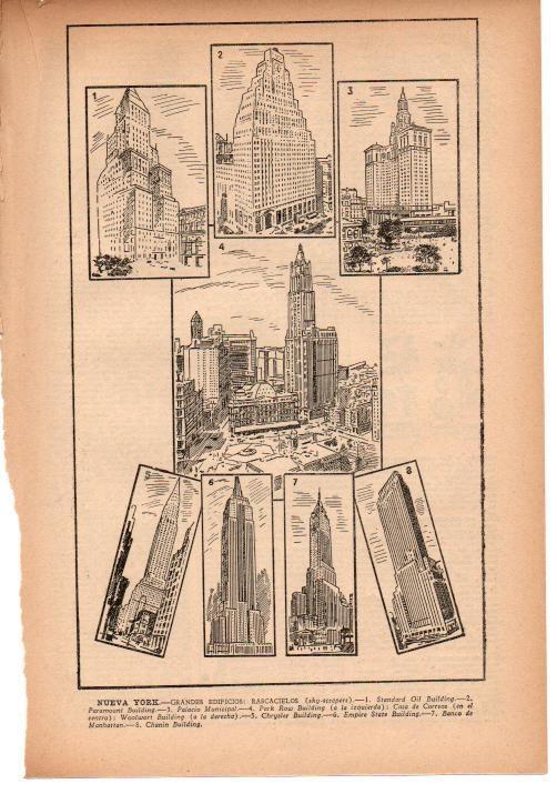 LAMINA 39160: Dibujos de rascacielos de Nueva York