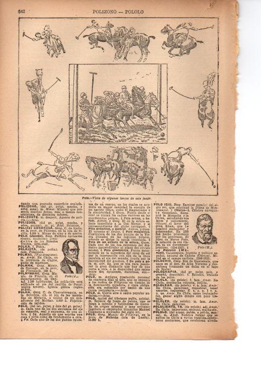 LAMINA 39198: Lances del juego de polo