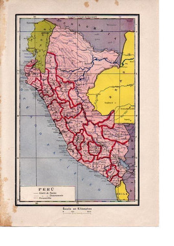 LAMINA 39188: Mapa de Peru
