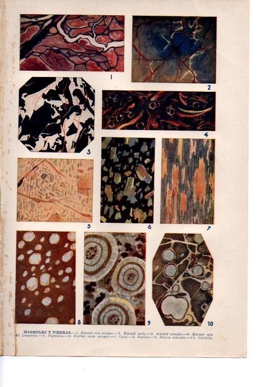 LAMINA 39117: Marmoles y piedras