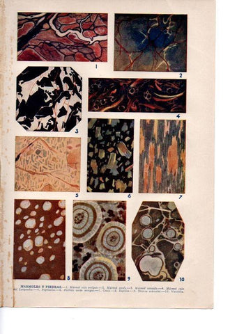 LAMINA 39117: Marmoles y piedras