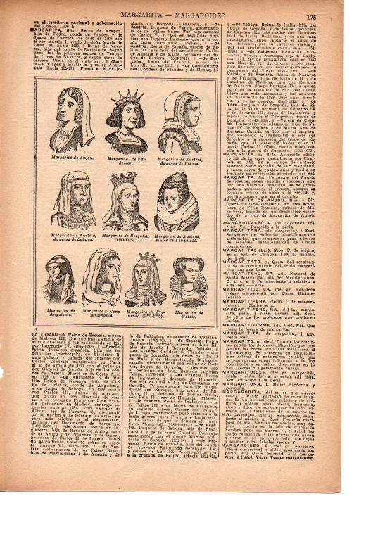 LAMINA 39113: Reinas de Europa con el nombre de Margarita