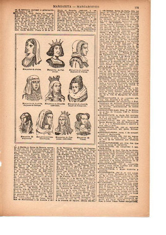 LAMINA 39113: Reinas de Europa con el nombre de Margarita