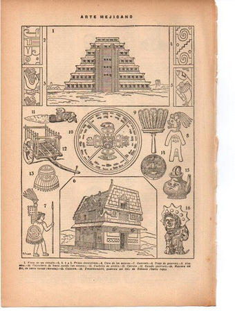 LAMINA 39124: Ejemplos de arte de Mexico