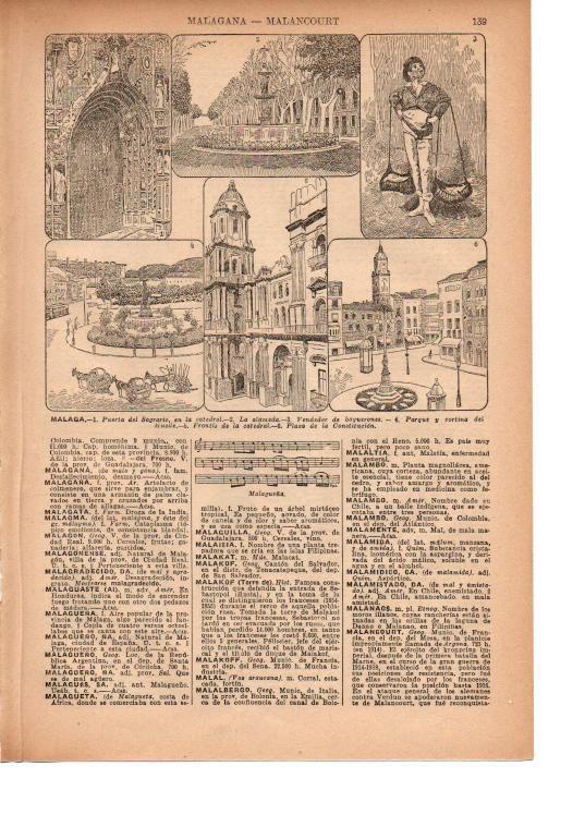 LAMINA 39106: Dibujos de edificios de Malaga