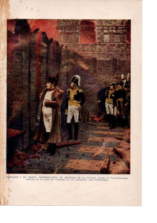LAMINA 39149: Napoleon I en Moscu, por Werenschtschangin