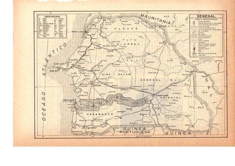 LAMINA 38845: Mapa de Senegal