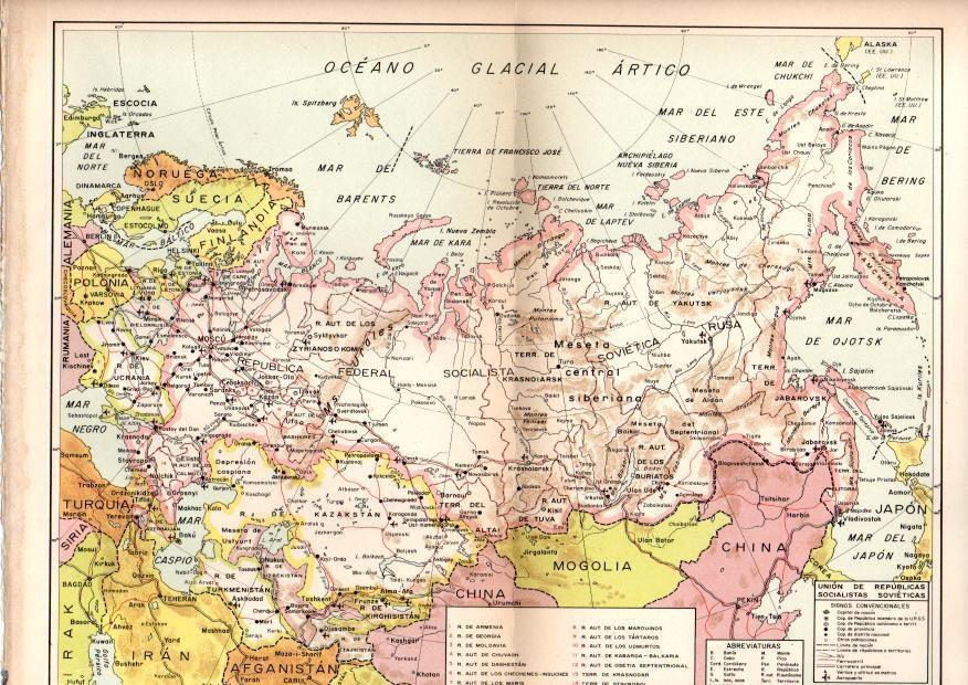 LAMINA 38835: Mapa de la URSS