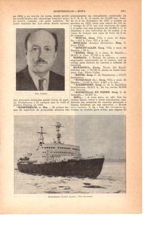 LAMINA 38833: Luis Romero y rompehielos Lenin