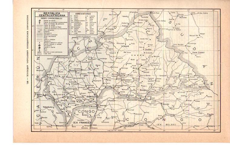 LAMINA 38824: Mapa de la Republica Centroafricana