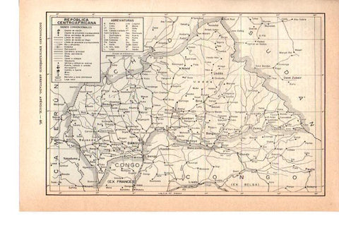 LAMINA 38824: Mapa de la Republica Centroafricana