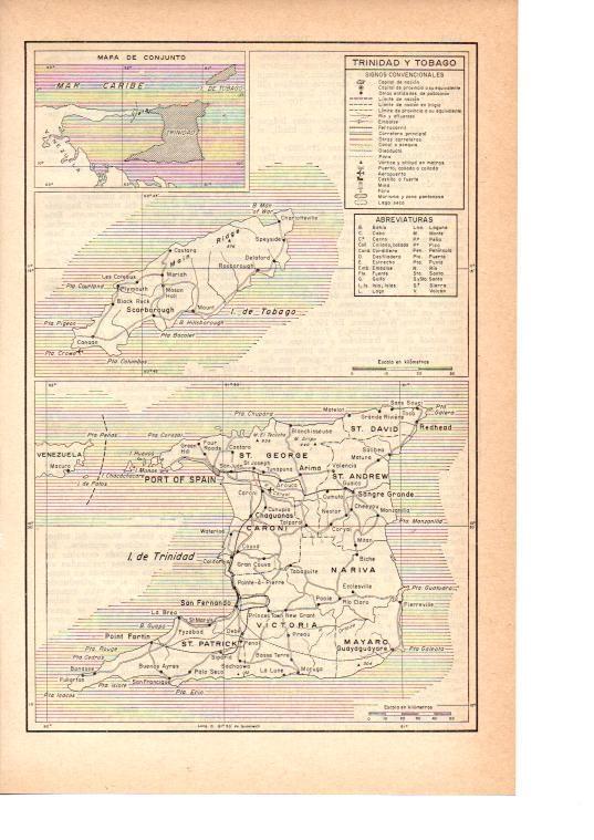 LAMINA 38869: Mapa de Trinidad y Tobago