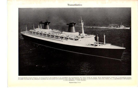 LAMINA 38867: El transatlantico France 