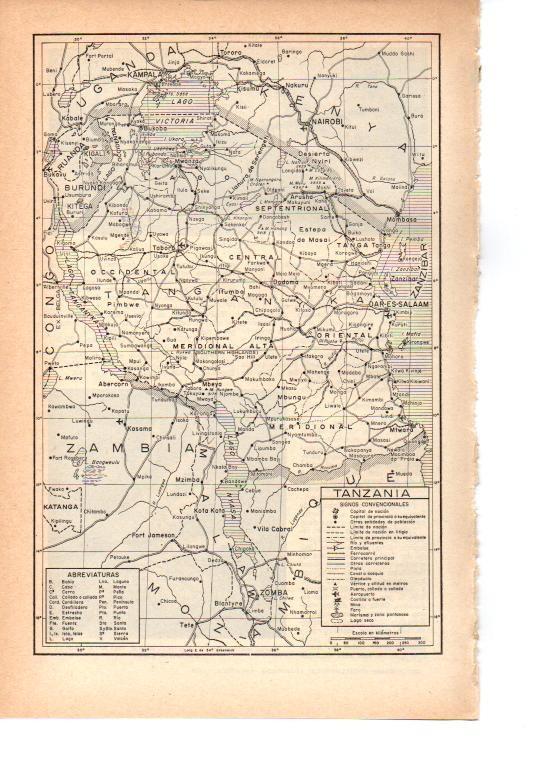 LAMINA 38860: Mapa de Tanzania