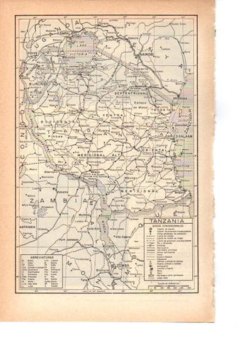 LAMINA 38860: Mapa de Tanzania