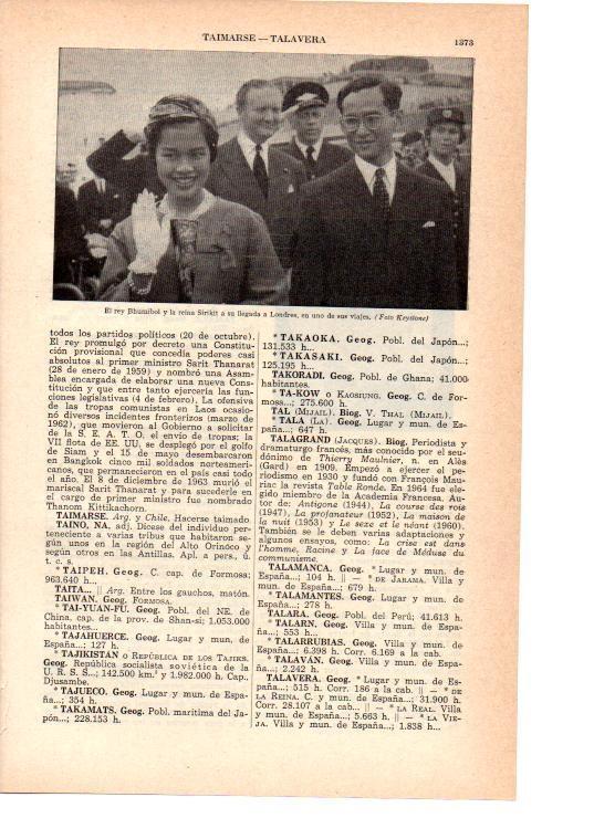 LAMINA 38859: Los reyes Bhumibod y Sirikit de Tailandia en Londres