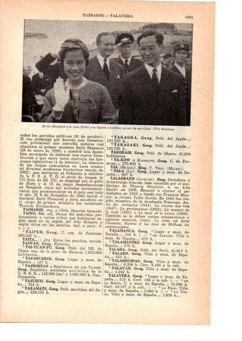 LAMINA 38859: Los reyes Bhumibod y Sirikit de Tailandia en Londres