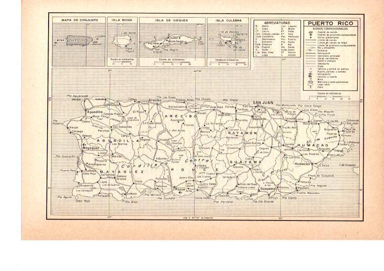 LAMINA 38820: Mapa de Puerto Rico