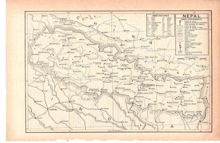 LAMINA 38786: Mapa de Nepal