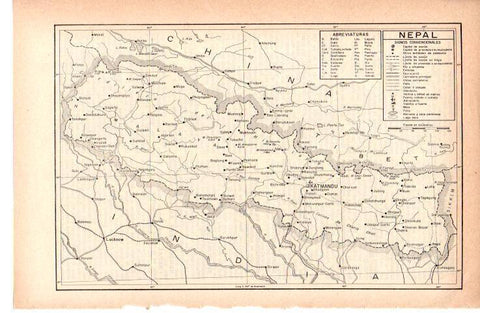 LAMINA 38786: Mapa de Nepal