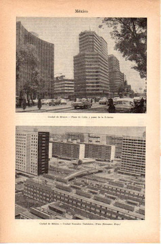 LAMINA 38777: Plaza de Colon y Unidad Nonoalco Tlaltelolco en Mexico DF